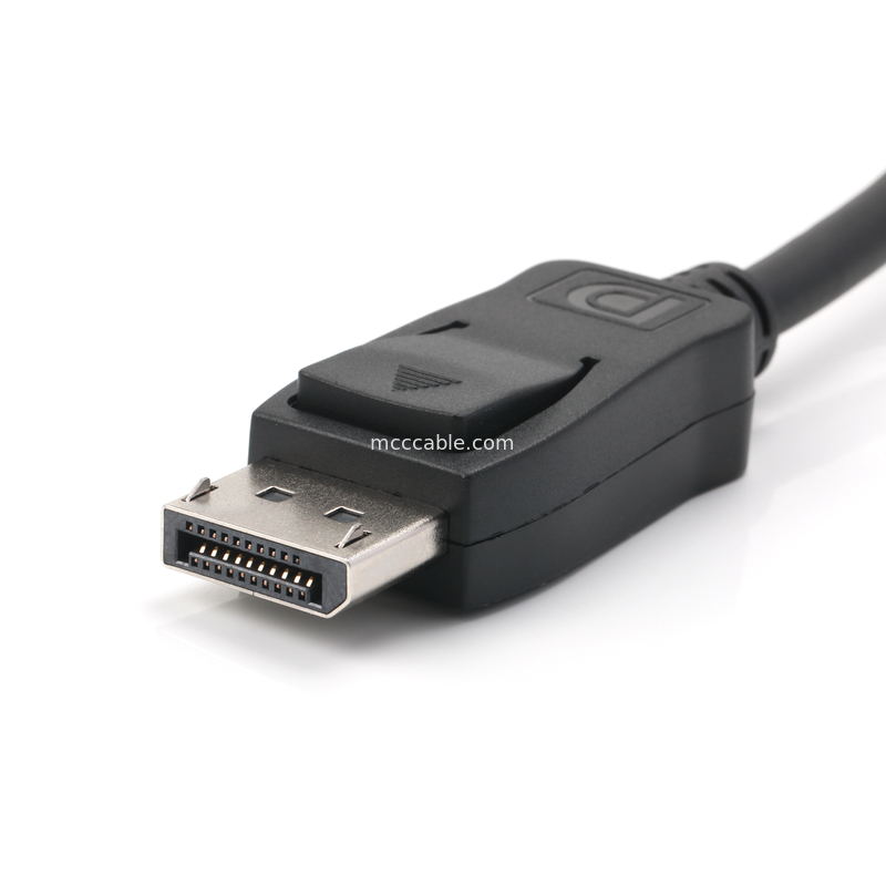20-Pin DisplayPort Cables de macho a hembra, protegidos por 6.0 mm OD, impedancia de 100Ω