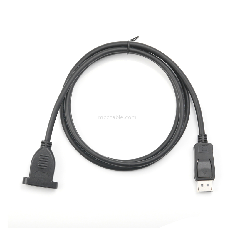 20-Pin DisplayPort Cables de macho a hembra, protegidos por 6.0 mm OD, impedancia de 100Ω