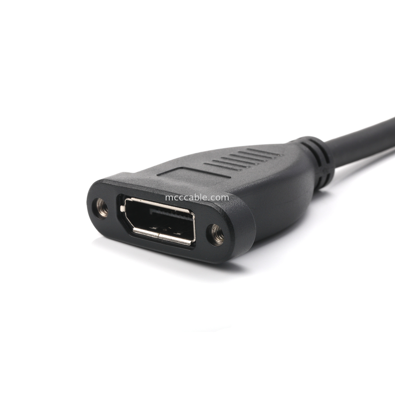 20-Pin DisplayPort Cables de macho a hembra, protegidos por 6.0 mm OD, impedancia de 100Ω