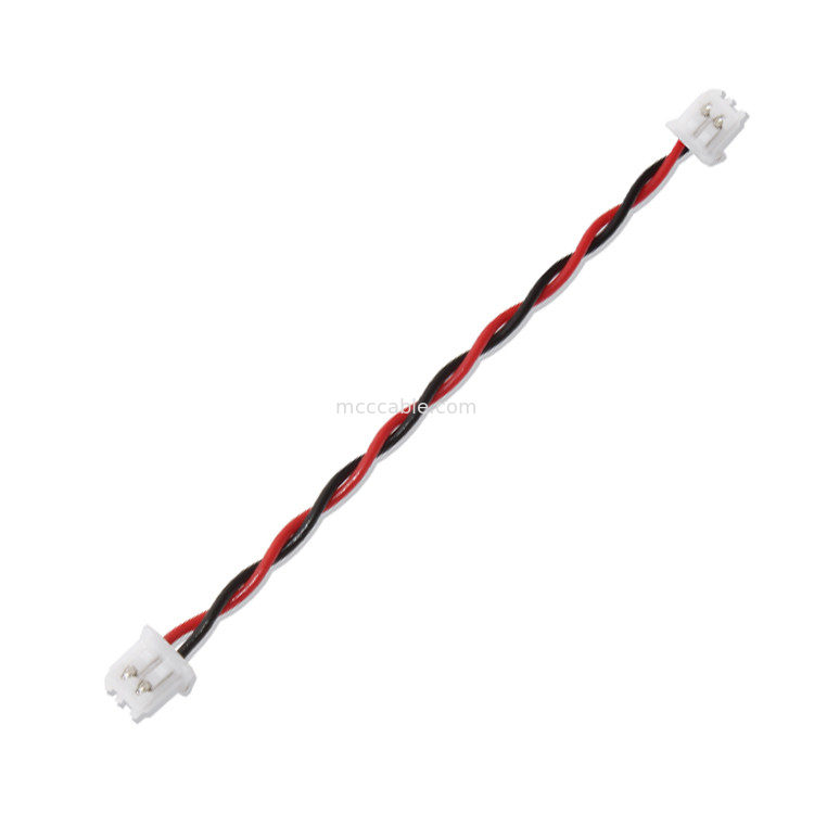 El negro 2P rojo del cable 22AWG UL1007 del conector del arnés de cable XHP-2 de JST pegó el cable