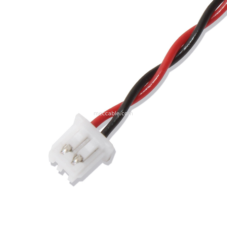 El negro 2P rojo del cable 22AWG UL1007 del conector del arnés de cable XHP-2 de JST pegó el cable