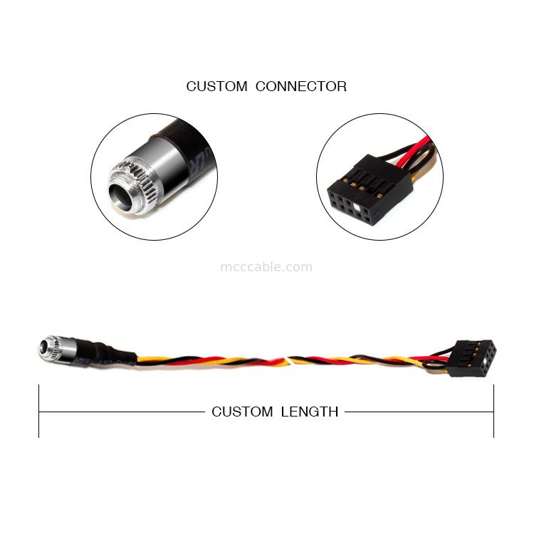 CONECTOR DE AUDIO del SOPORTE del PANEL del JEFE 3.5M M de Molex 22-55-2101 de la ECHADA de 10POS 2.54M M