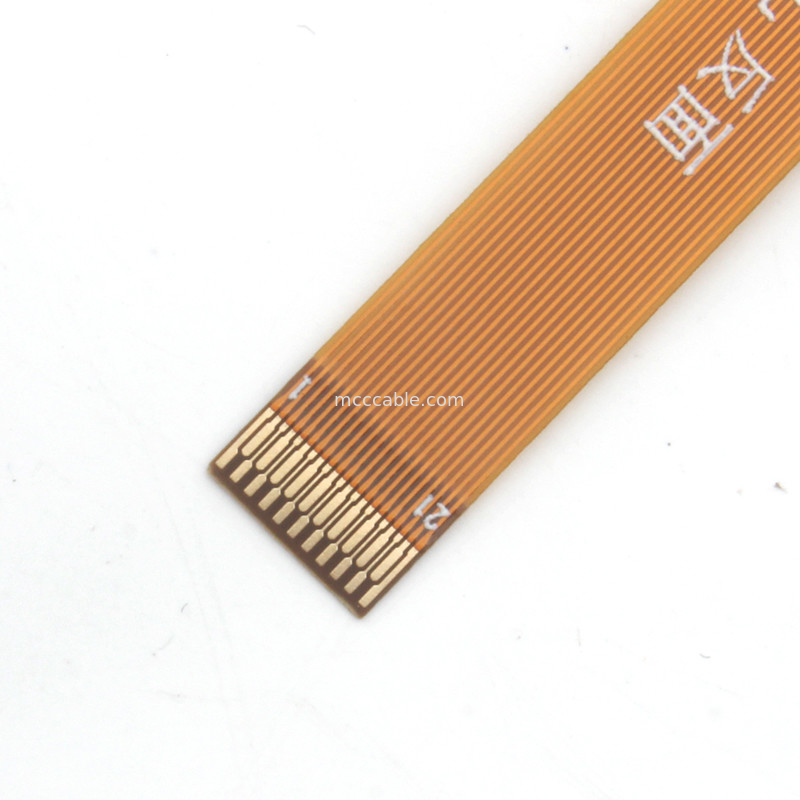 21 cable del perno FFC FPC, conector flexible de la exhibición de los lvds de la echada del cable plano 0.3m m de FPC