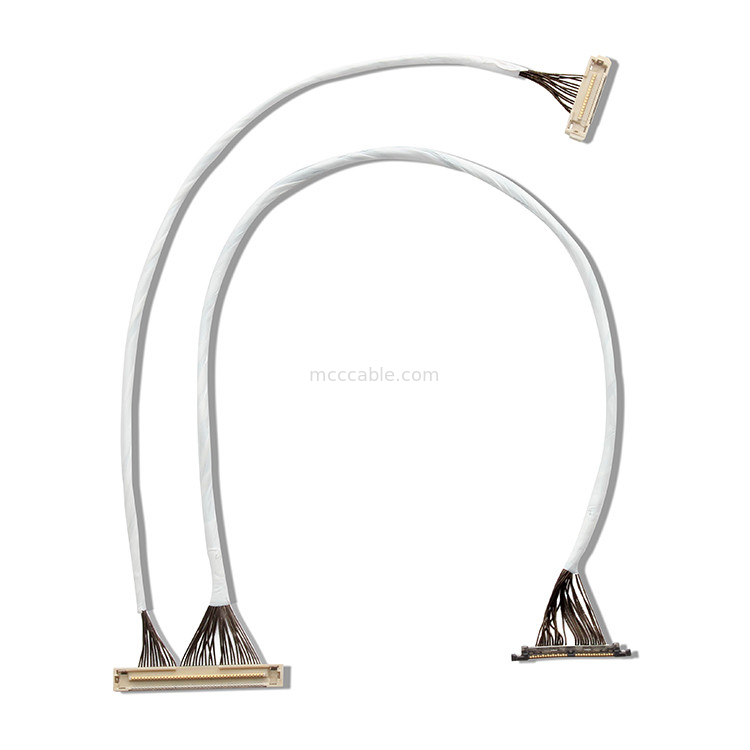 Conector micro de la exhibición de 46 del AWG 42 del AWG del cable coaxil DF36 40P 0.4SD 150M M lvds de la longitud