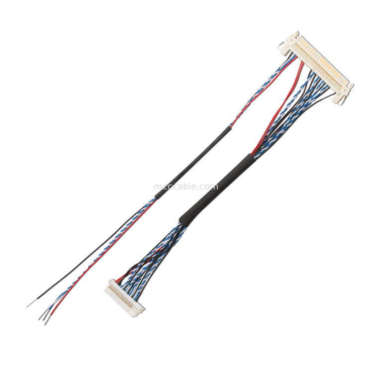 Arnés de cable de encargo FI S20S 20pin, echada JAE Display Lvds Cable de 1,25 milímetros