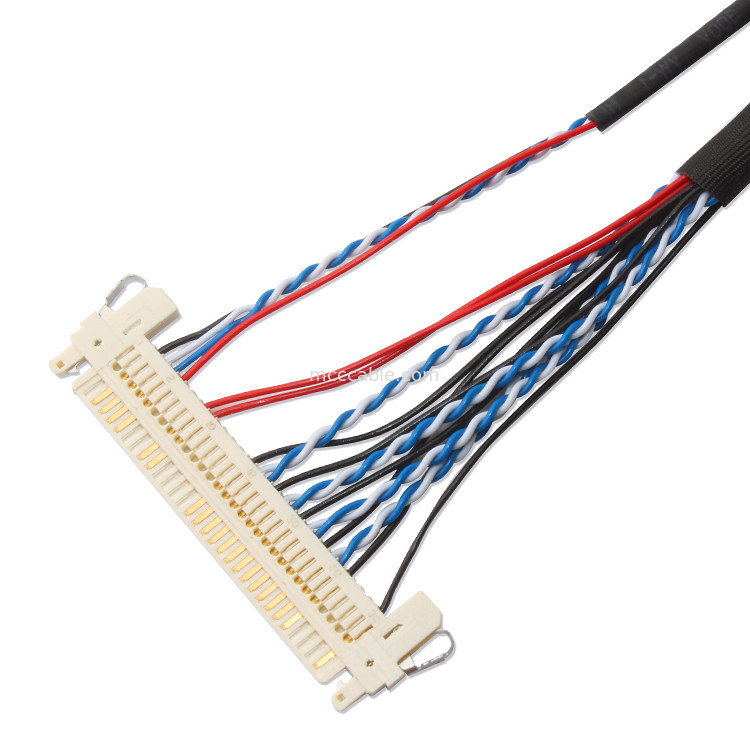 Arnés de cable de encargo FI S20S 20pin, echada JAE Display Lvds Cable de 1,25 milímetros