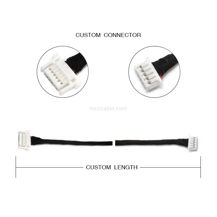 Arnés de cable SHJP-06V-S (HF) 6pin de JST al conductor de Molex 51021-0500 5pin FCII LED