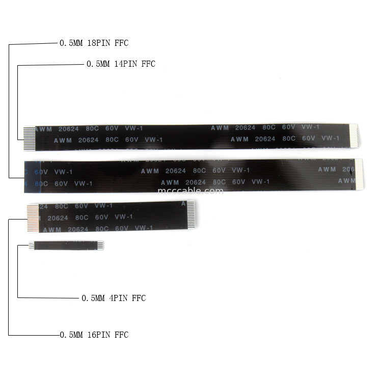 4 cable del Pin FFC FPC, cable de cinta del OEM FFC para el conector de la exhibición de los lvds de la impresora
