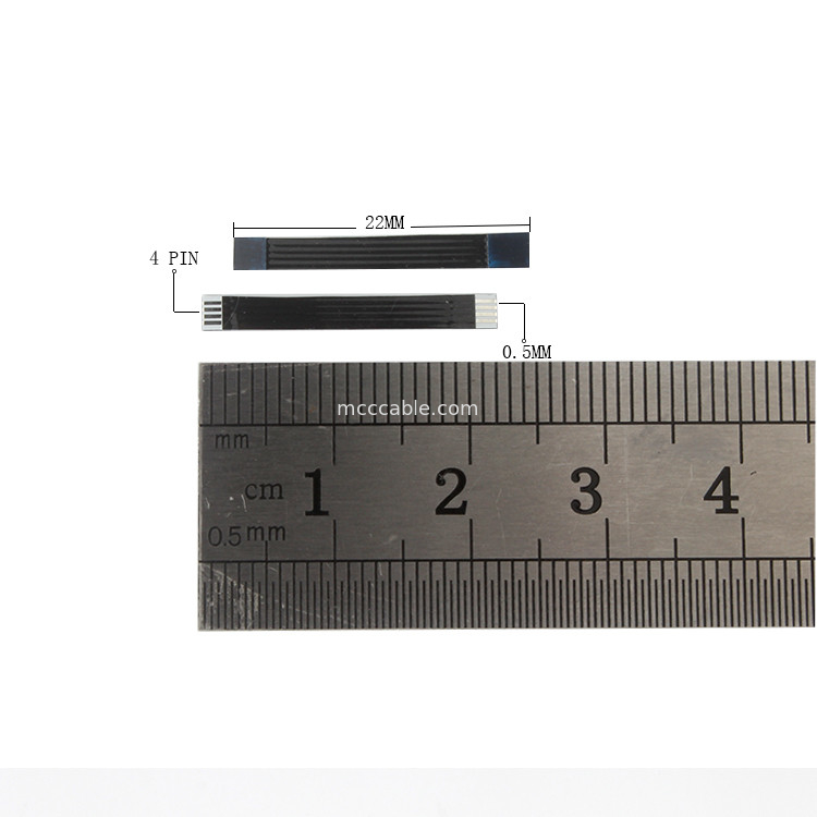 4 cable del Pin FFC FPC, cable de cinta del OEM FFC para el conector de la exhibición de los lvds de la impresora