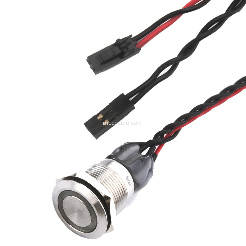 Cable llevado azul rojo del interruptor D4 de Bulgin Mpi002 28 para Rl a Molex 50579402