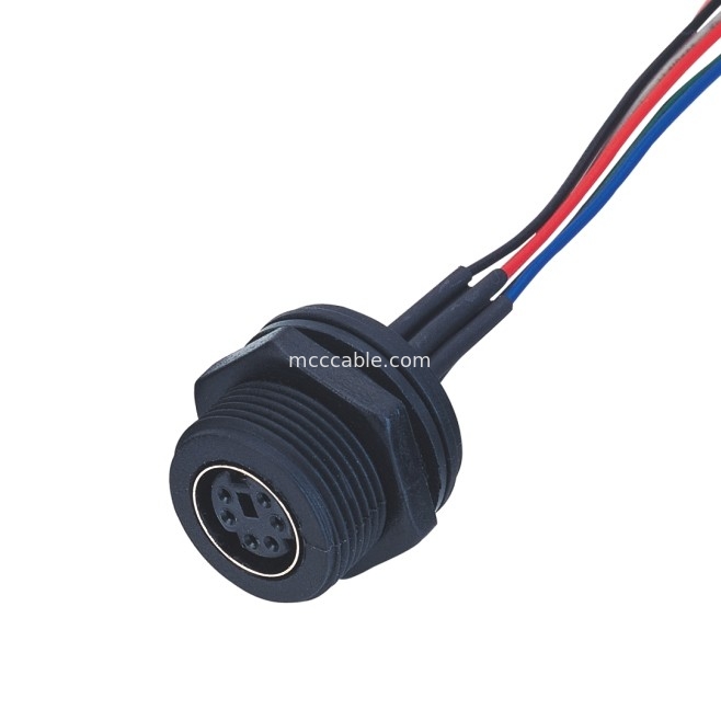Doctor en Medicina WF 6 Pin Mini Din Cable, conector recto de la exhibición de los lvds del cable de IP67 Isobus