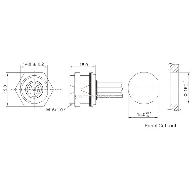 Doctor en Medicina WF 6 Pin Mini Din Cable, conector recto de la exhibición de los lvds del cable de IP67 Isobus