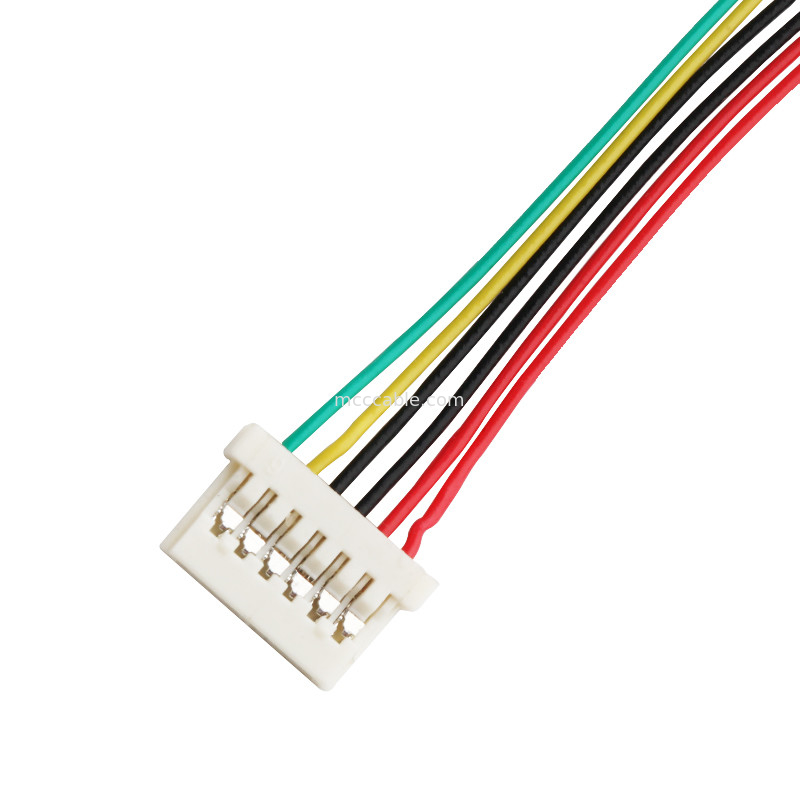 Asamblea de cable de las HORAS DF14 Lvds de la echada de 6DS 1.25m m que prensa el conector de la exhibición de 6 lvds del Pin