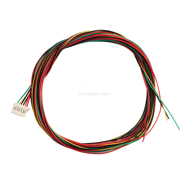 Asamblea de cable de las HORAS DF14 Lvds de la echada de 6DS 1.25m m que prensa el conector de la exhibición de 6 lvds del Pin