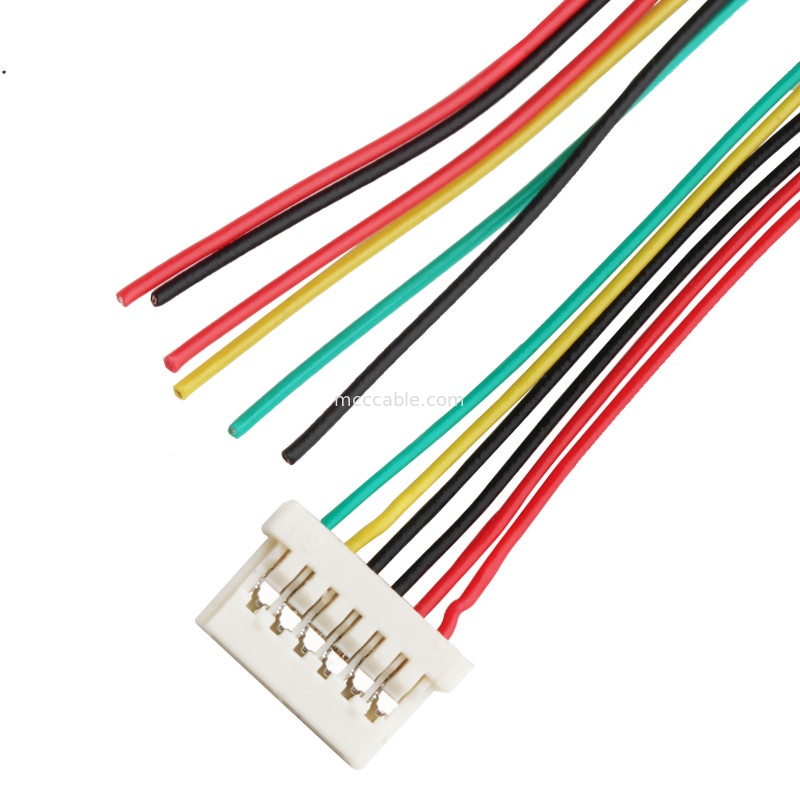 Asamblea de cable de las HORAS DF14 Lvds de la echada de 6DS 1.25m m que prensa el conector de la exhibición de 6 lvds del Pin