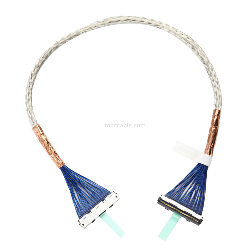 Conector de la exhibición de los lvds de las HORAS DF80-40P-0.5SD de la asamblea de cable de la informática de la exhibición de LVDS LCD