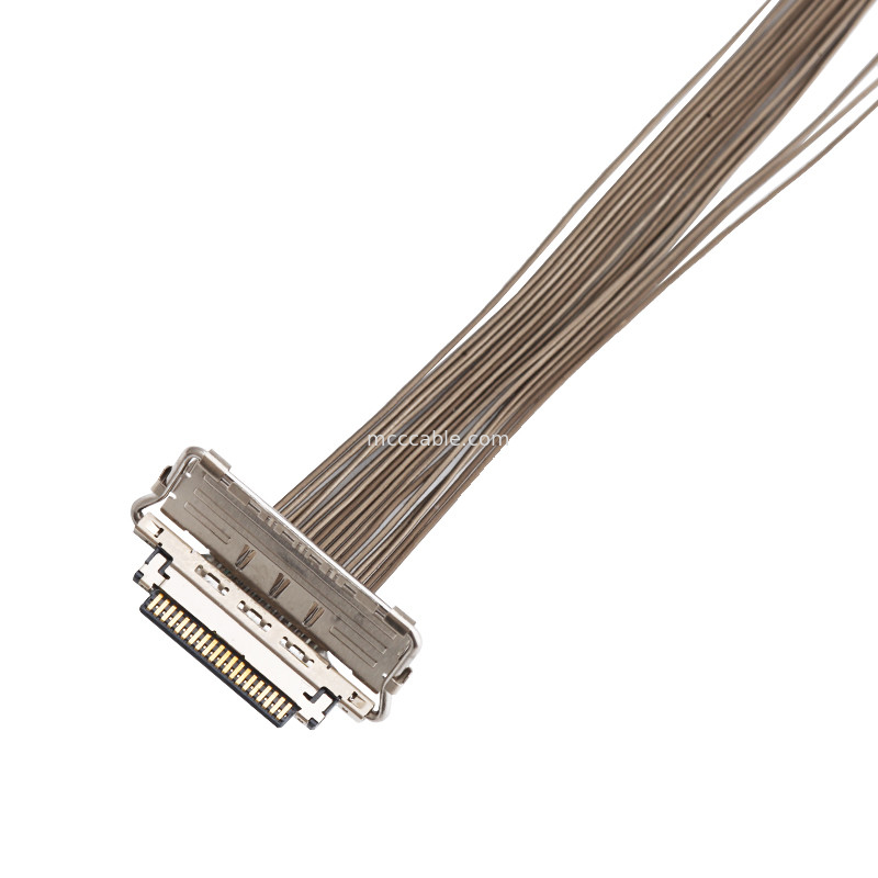 conector coaxial micro de la exhibición de los lvds de  20679-20p del cable de la informática de la echada LVDS de 0.4m m