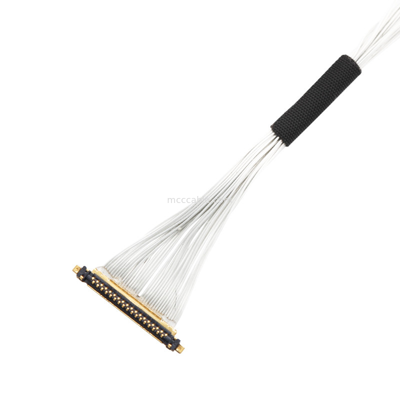 Ensamblaje de cable de UAV Lvds Edp Ensamblaje de cable 0.25mm Pitch 20531-034T-02 a Jst Auhr-05v-H 34 Pin Micro cable coaxial