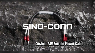 Solución personalizada de ensamblaje de cable de alimentación con virola de 24 V y 18 AWG