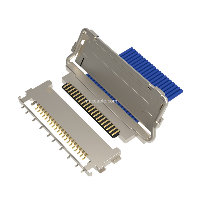 20846-020T-01 Conector microcoaxial de tipo de apareamiento horizontal con inclinación de 0,5 mm