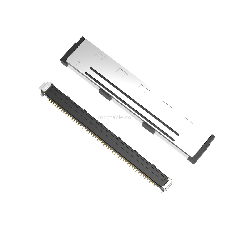 50P Lvds Micro Cable Coax 20437-050T-01 0,5 mm de anchura, conector de tipo micro-coaxial de apareamiento vertical