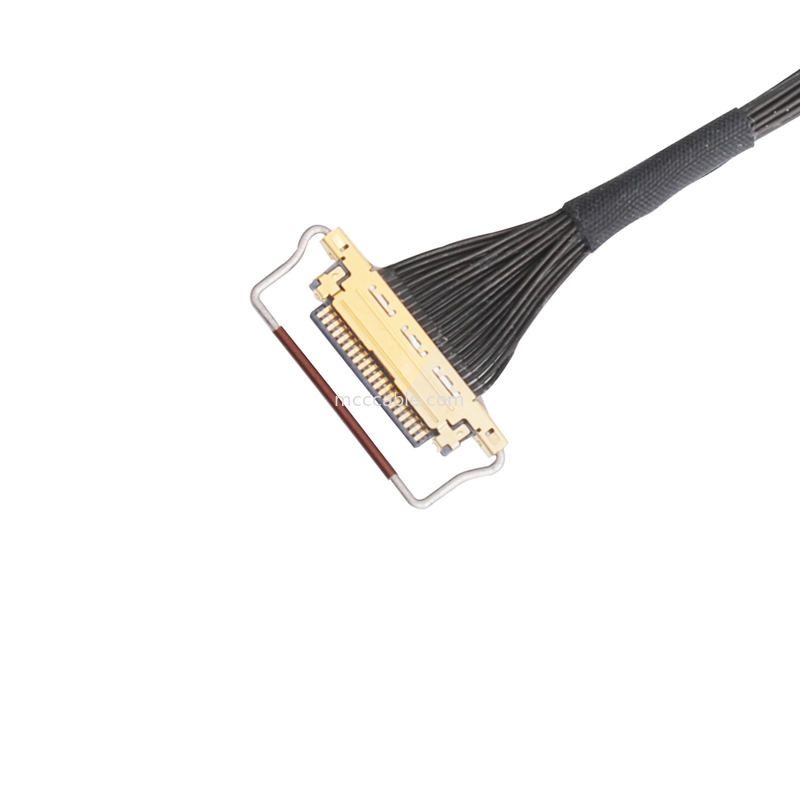 Tipo de acoplamiento horizontal conector micro-coaxial de la echada 20453-220t-03 de la asamblea de cable del OEM Lvds 0.5m m