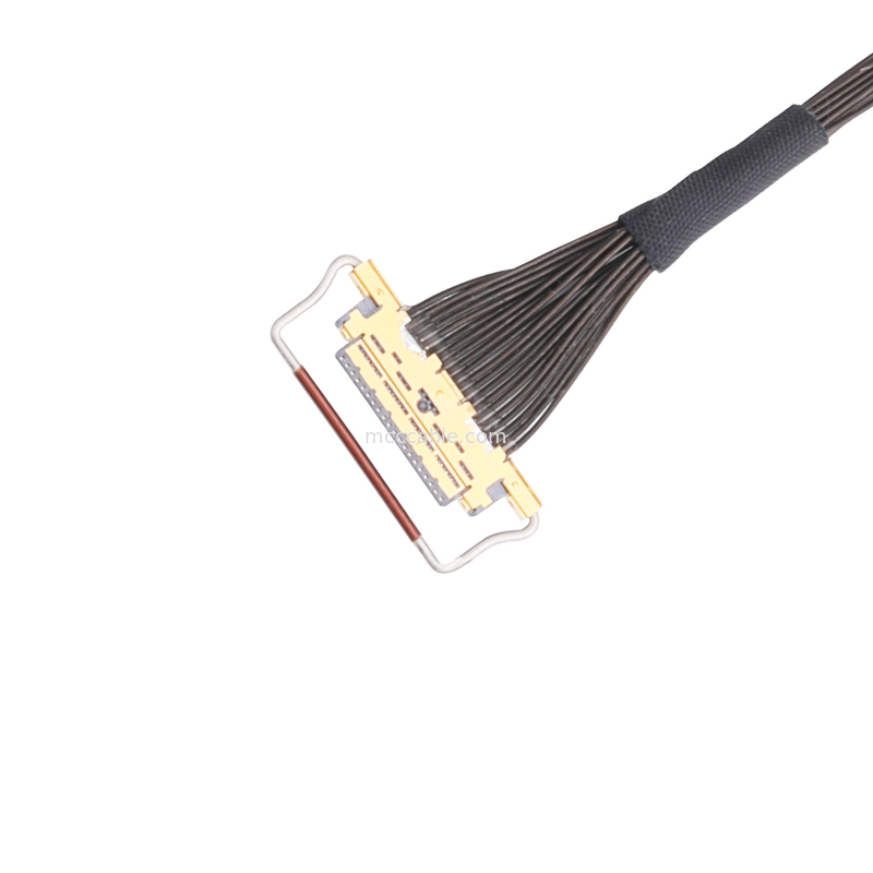Tipo de acoplamiento horizontal conector micro-coaxial de la echada 20453-220t-03 de la asamblea de cable del OEM Lvds 0.5m m