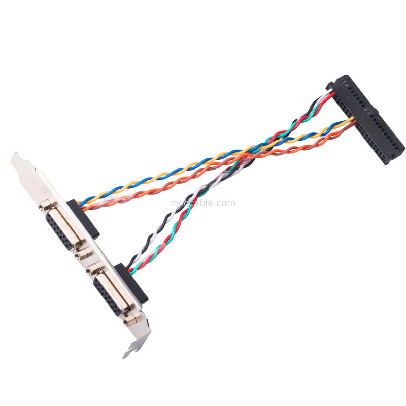 2 Pin 205205-2 de la hembra 15 del conector del cable Db15 de Lvds de los pares eléctrico a Pin 40