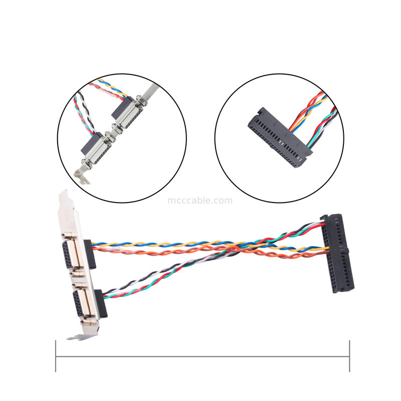 2 Pin 205205-2 de la hembra 15 del conector del cable Db15 de Lvds de los pares eléctrico a Pin 40