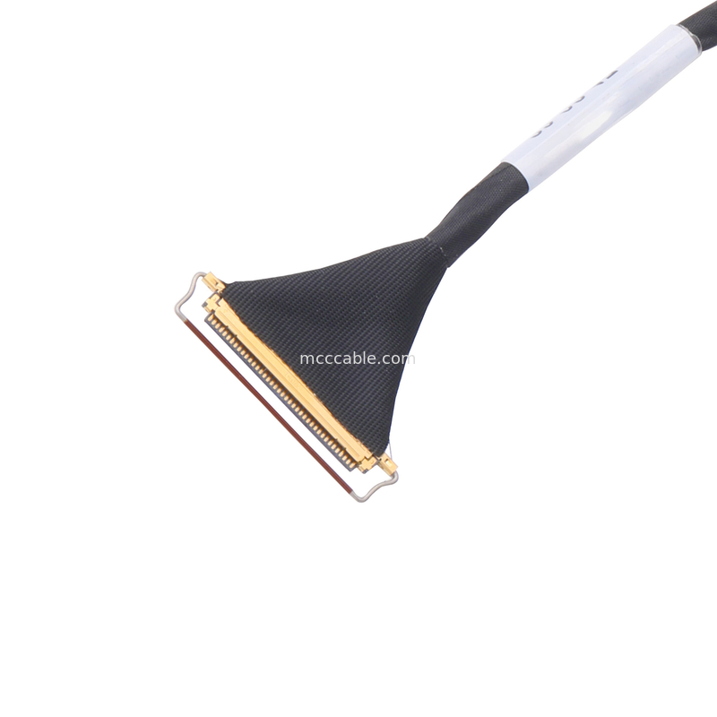 Tipo de acoplamiento horizontal conector micro-coaxial del cable de los lvds del lcd de la echada de Pin Lvds Cable Assembly 0.5m m de la aduana 40
