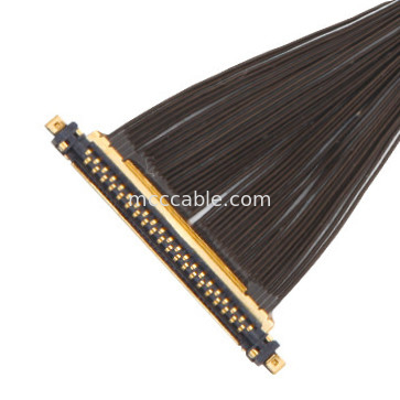 40P UL11130 46AWG Micro cable coaxial ensamblaje 20531-040t-02 IDC Formando OEM / ODM