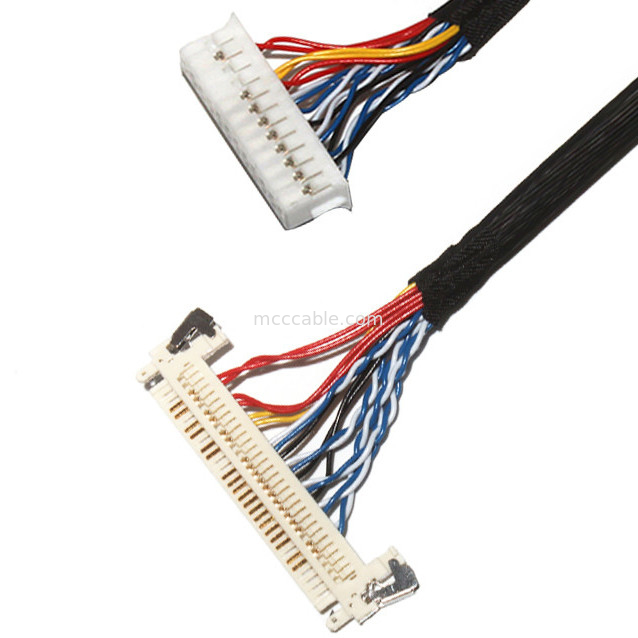 Personalizar longitud 2.0mm Pitch Lvds Cable Asamblea 30 Pin  DF11-24DS-2C a FI-X3OHL OEM / ODM