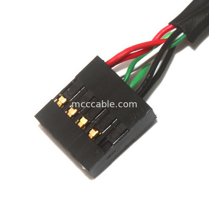 10 longitud Molex 22-55-2101 de la asamblea de cable de Molex de la echada del Pin 30AWG 2.54m m 150m m
