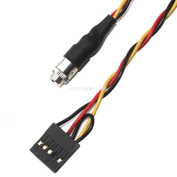 Molex 22 55 2101 conector de audio de encargo del soporte del panel de la echada 3.5m m del arnés de cable 2.54m m