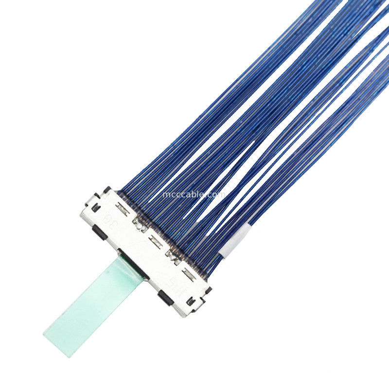 cable coaxial micro DF80D-30P-0.5SD de Lvds del cable coaxial de  30P de la echada de 0.5m m