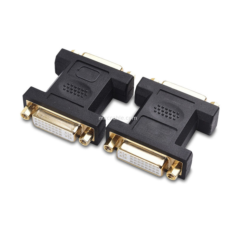 2 paquetes Dvi acoplador femenino doble enlace 24 + 5 pin para el cable de conector de LCD