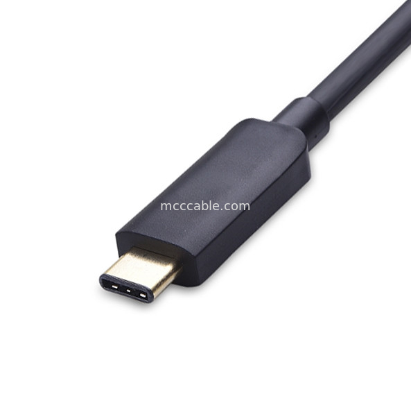 Conector de ensamblaje de cable LVDS de cable USB-C a DVI LCD OEM / ODM