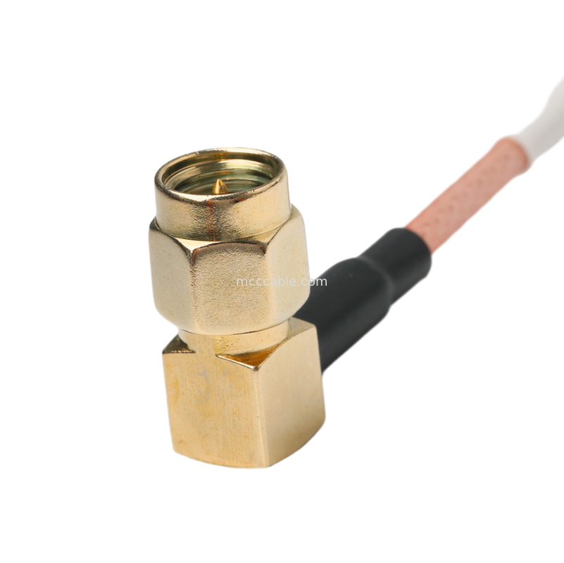 Ip67 Rohs Cable coaxial personalizado Ra Sma Enchufe de ángulo derecho Rg316