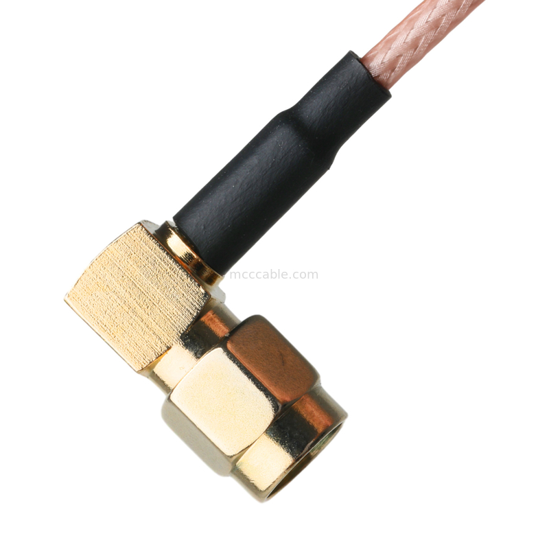 Ip67 Rohs Cable coaxial personalizado Ra Sma Enchufe de ángulo derecho Rg316