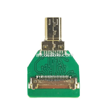 Adaptadores de conector MIPI OEM ODM Adaptador de cable HDMI Micro cabeza recta HDMI-D-180° a 20454-220-02 20455 20453