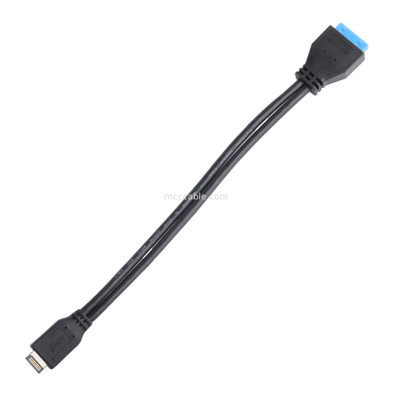 Cable de alimentación de la placa base de la computadora USB 3.1 Tipo E macho a IDC20P macho Cable de adaptador Cable de extensión de 20 pines