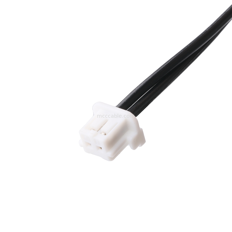 Enchufe de corriente continua 2.1 * 5.5mm Tipo de soldadura PVC Apariencia moldeado ángulo 90 a la carcasa blanca 2P MOLEX F