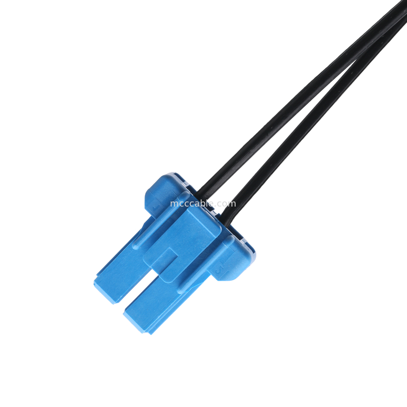 Enchufe de corriente continua 2.1 * 5.5mm Tipo de soldadura de PVC Apariencia de moldeo a TE Casas azules 2P Conector de cable femenino