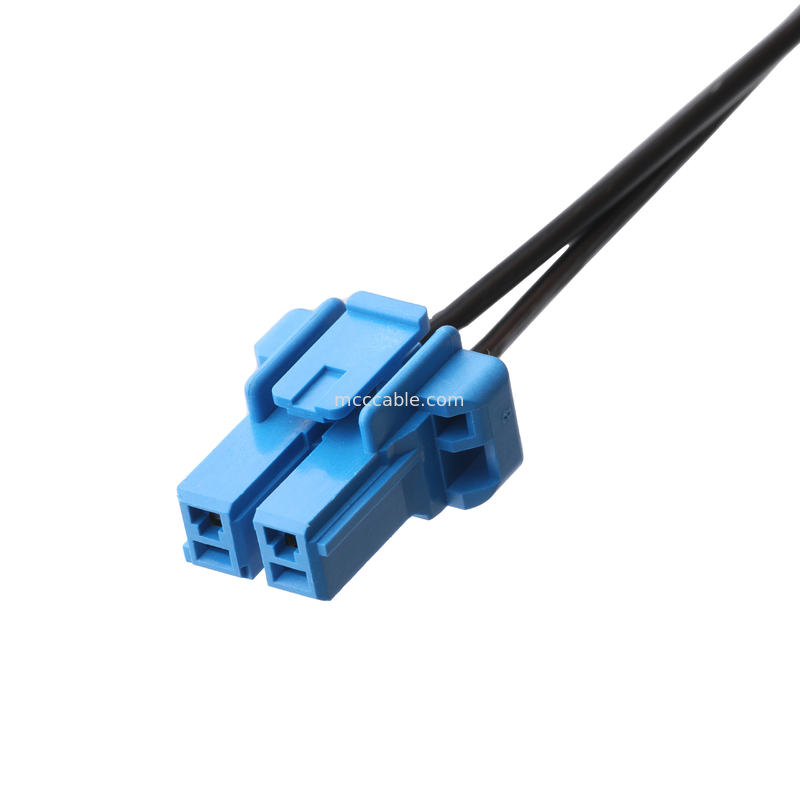 Enchufe de corriente continua 2.1 * 5.5mm Tipo de soldadura de PVC Apariencia de moldeo a TE Casas azules 2P Conector de cable femenino