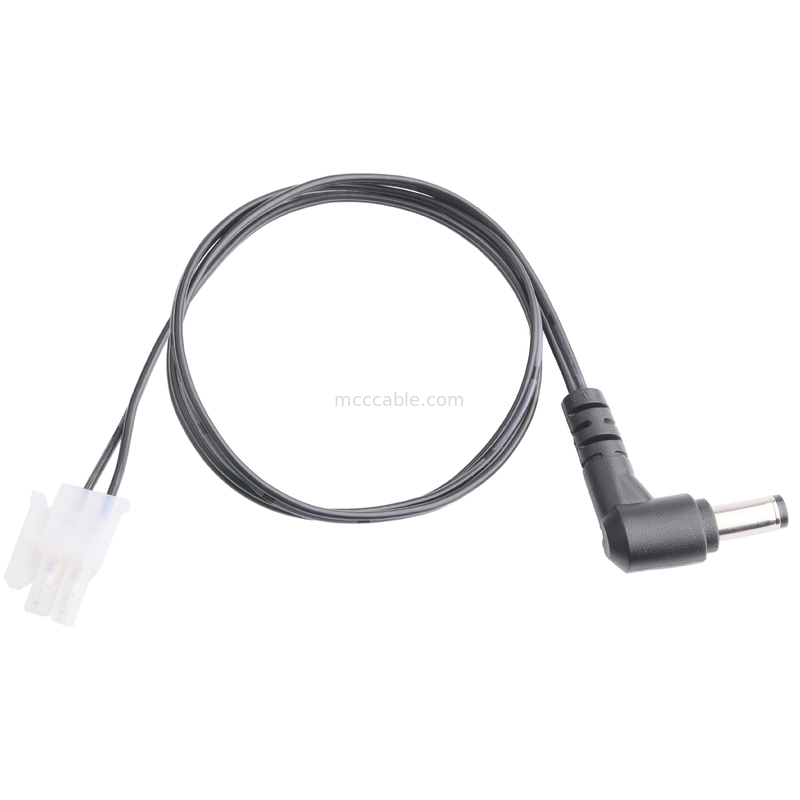 Enchufe de corriente continua 2.1 * 5.5mm Tipo de soldadura de PVC Apariencia moldeado ángulo 90 a MOLEX 39012020 PITCH 4.2mm 1 * 2P carcasa