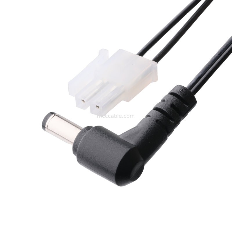 Enchufe de corriente continua 2.1 * 5.5mm Tipo de soldadura de PVC Apariencia moldeado ángulo 90 a MOLEX 39012020 PITCH 4.2mm 1 * 2P carcasa