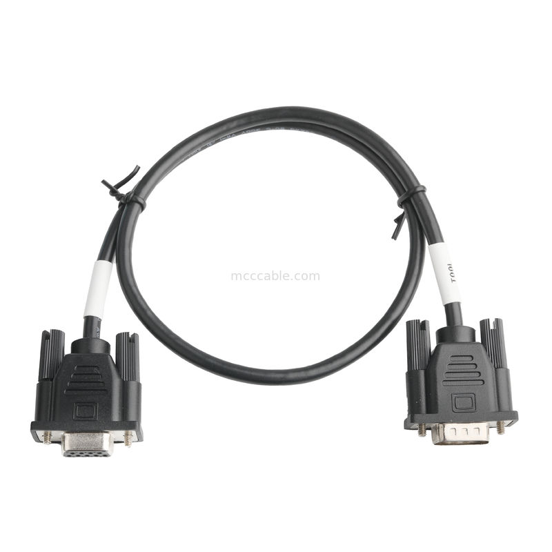 D-SUB-9Pin macho SOLDER TYPE núcleo de caucho blanco cubierto de níquel con conector D-SUB-9Pin femenino OEM/ODM