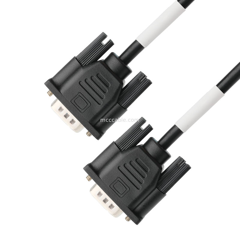 D-SUB-9Pin macho SOLDER TYPE núcleo de caucho blanco cubierto de níquel con conector D-SUB-9Pin femenino OEM/ODM