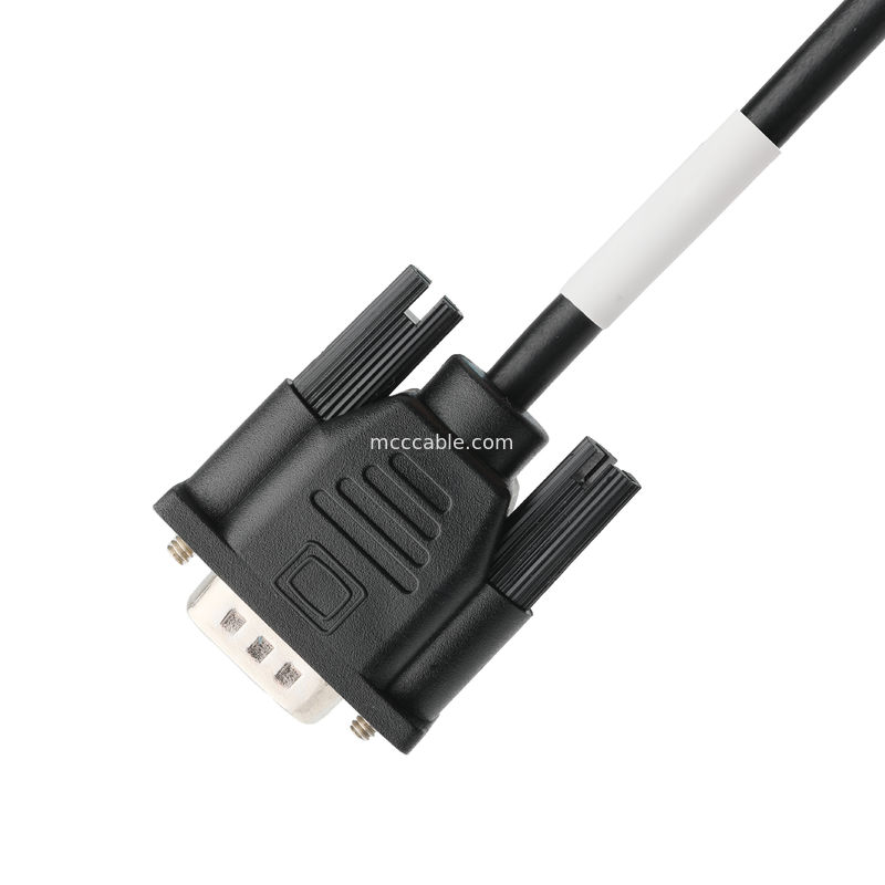 D-SUB-9Pin macho SOLDER TYPE núcleo de caucho blanco cubierto de níquel con conector D-SUB-9Pin femenino OEM/ODM