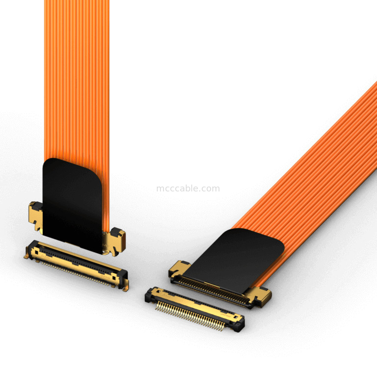 KEL Micro Cable Coaxial Serie TSL Arneses Coaxial de alto rendimiento Tasa de transmisión 32Gbps Pitch 0.55mm